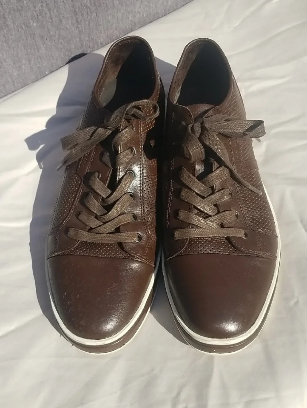 Kenneth Cole Right On Cue Men's Brown Casual Lace-Up Sneakers